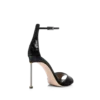 Sandales à bride cheville en python imprimé semi-brillant