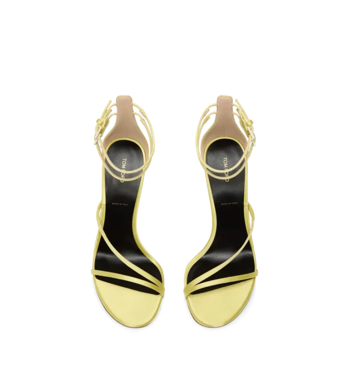 Sandales à bride cheville en satin