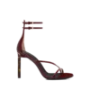 Sandales à bride à la cheville en cuir verni