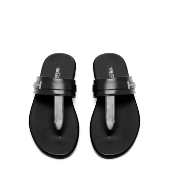 Sandales en cuir lisse
