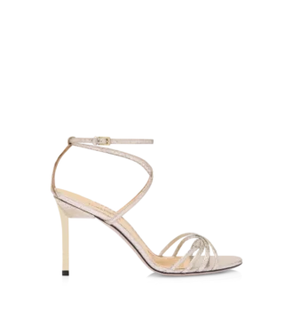Sandales Ida en python estampé laminé