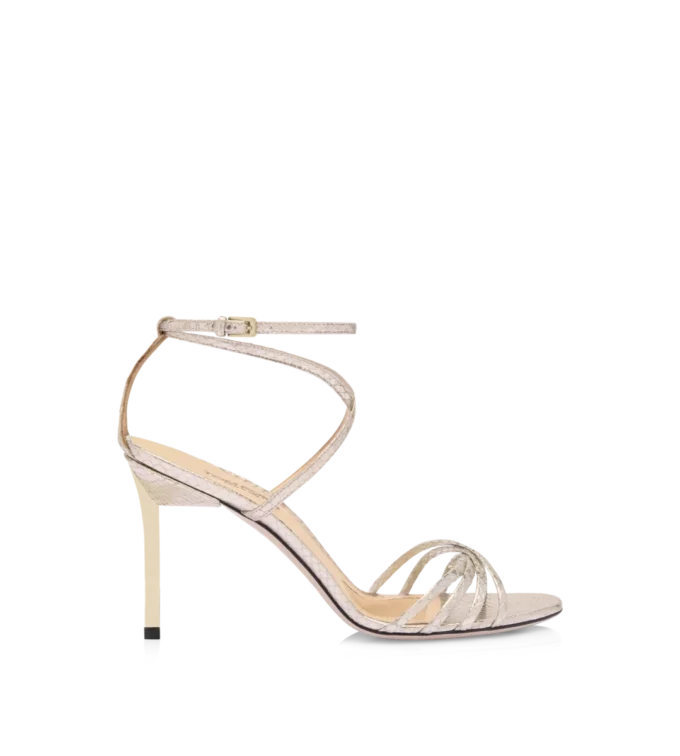 Sandales Ida en python estampé laminé