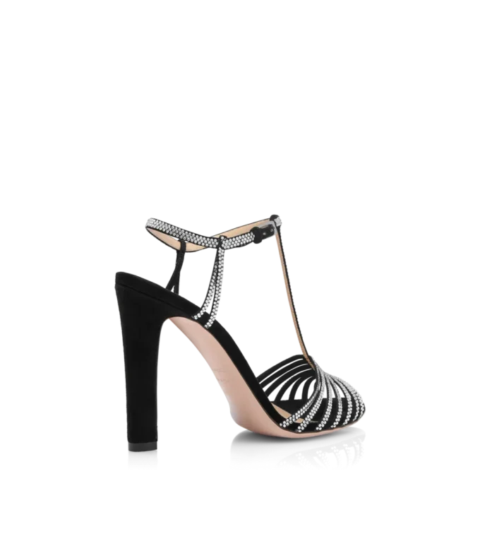 Sandales Jerry en cuir suédé ornées de cristaux Sandales Jerry en cuir suédé ornées de cristaux