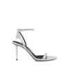 Sandales à talons hauts en cuir nappa laminé