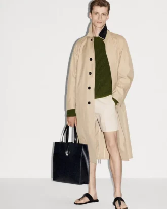 Short ajusté en coton brossé