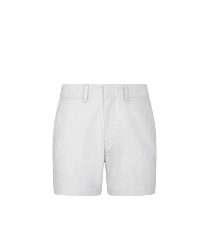 Short ajusté en satin de coton
