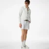 Short ajusté en satin de coton