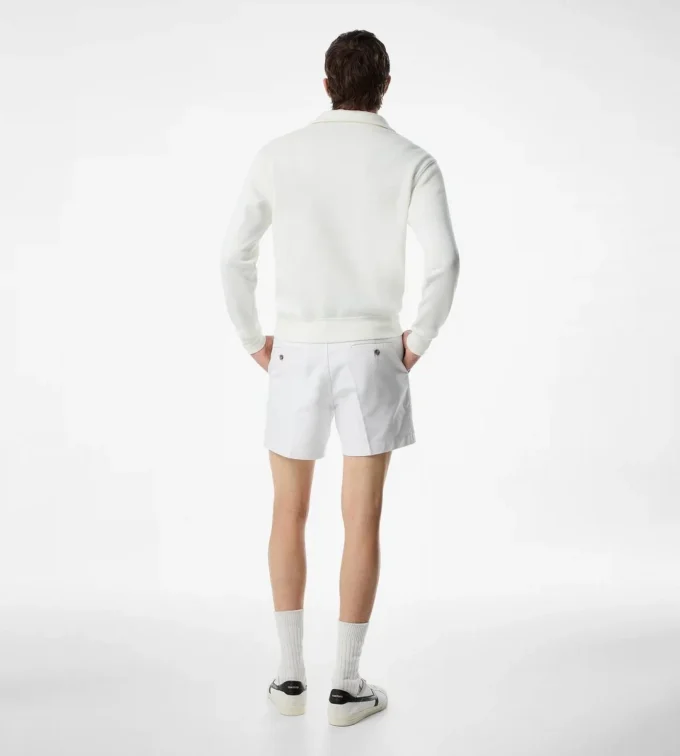 Short ajusté en satin de coton