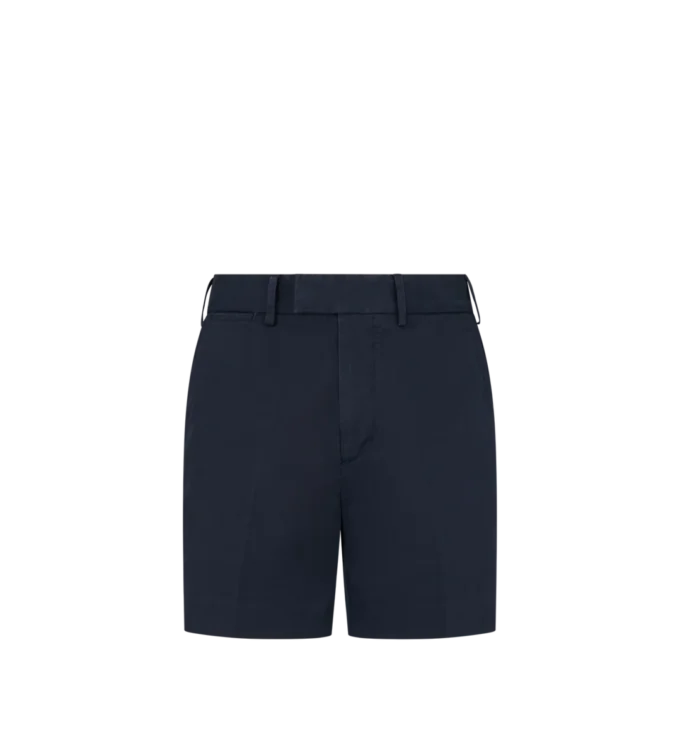 Short ajusté en twill de coton stretch