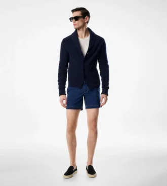 Short de bain contrasté en nylon