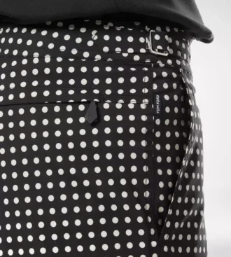 Short de bain en nylon à imprimé à pois moyens