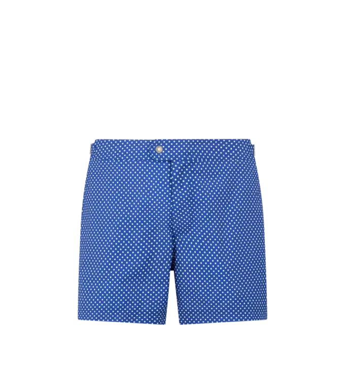 Short de bain en nylon à petits pois