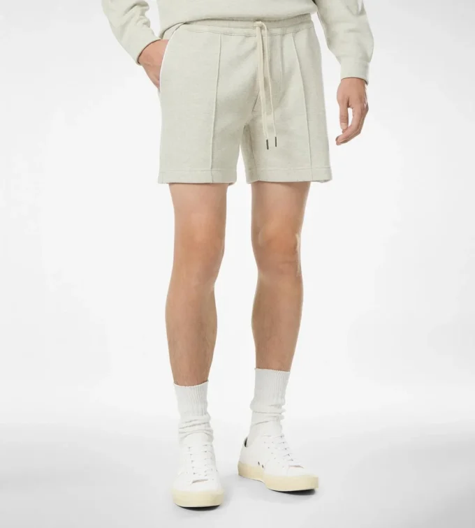 Short en coton, soie et cachemire