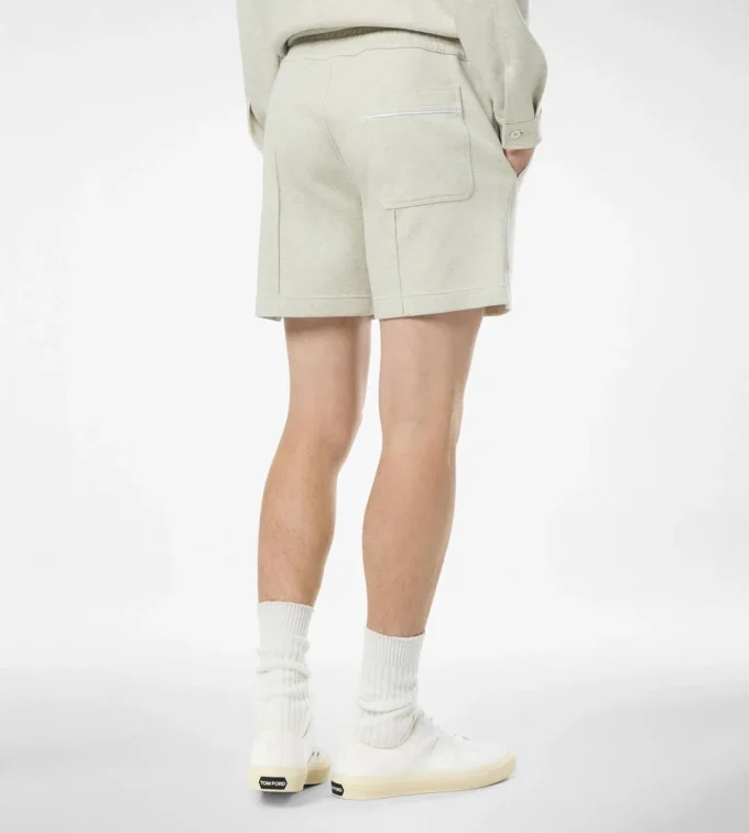 Short en coton, soie et cachemire