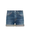 Short en denim délavé confortable