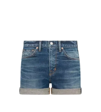 Short en denim délavé confortable Short en denim délavé confortable