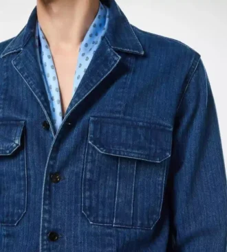 Surchemise en denim à chevrons Surchemise en denim à chevrons