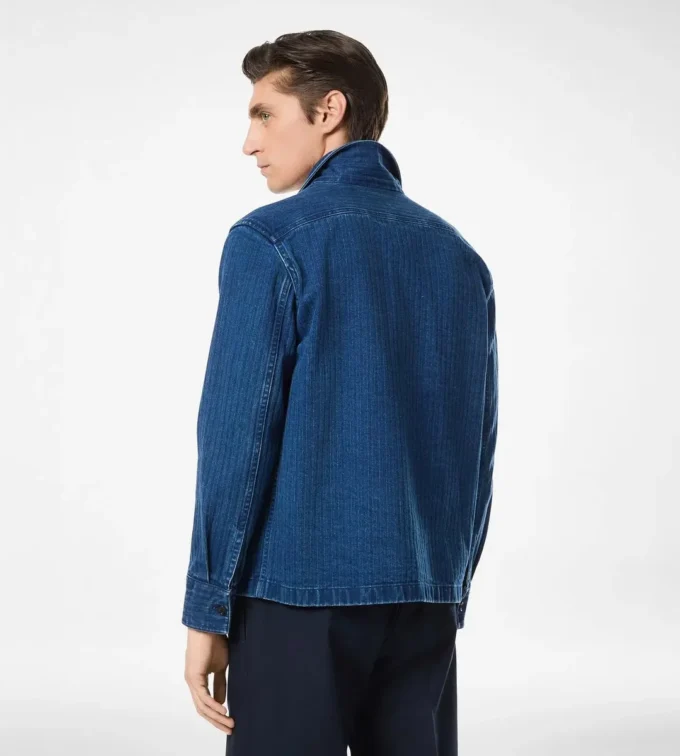 Surchemise en denim à chevrons Surchemise en denim à chevrons