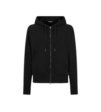 Sweat à capuche zippé teint en pièce