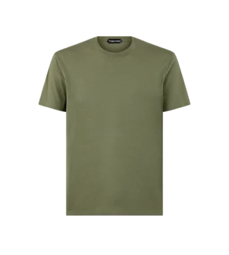 T-shirt à col rond en coton et lyocell