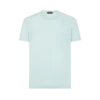 T-shirt à col rond en coton et soie T-shirt à col rond en coton et soie