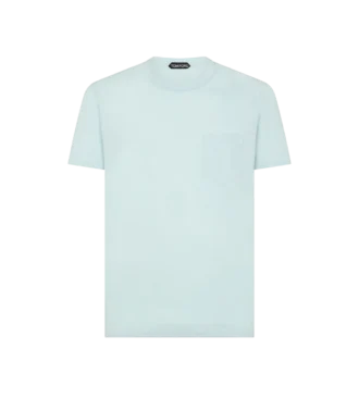 T-shirt à col rond en coton et soie