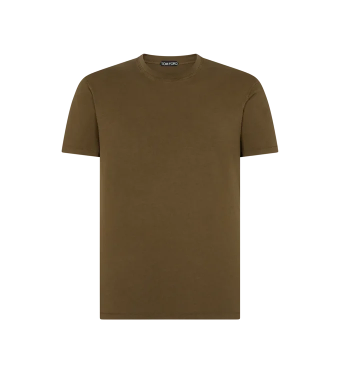 T-shirt à col rond en coton Lyocell T-shirt à col rond en coton Lyocell