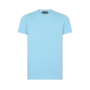 T-shirt à col rond en coton teint à froid
