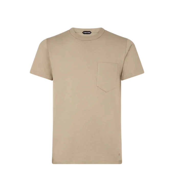 T-shirt à col rond en pur coton