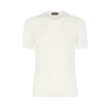 T-shirt à col rond et côtes
