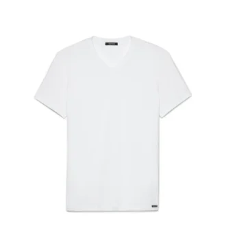 T-shirt en coton à col en V