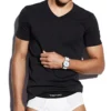 T-shirt en coton à col en V T-shirt en coton à col en V