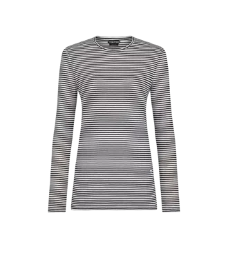 T-shirt à manches longues rayé avec logo TF brodé ton sur ton