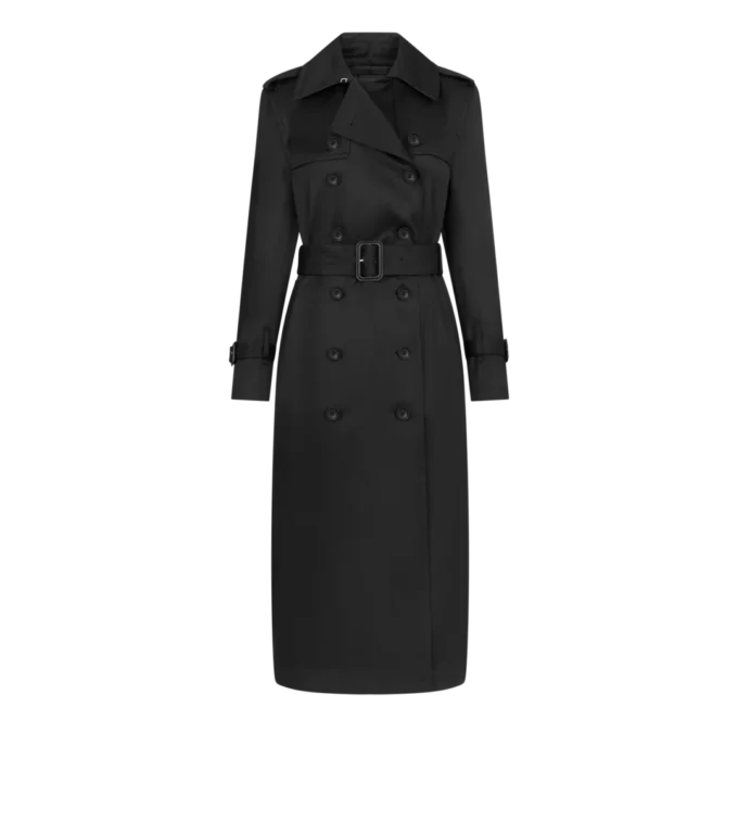Trench-coat avec sous-col en cuir Trench-coat avec sous-col en cuir