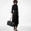 Trench-coat avec sous-col en cuir Trench-coat avec sous-col en cuir
