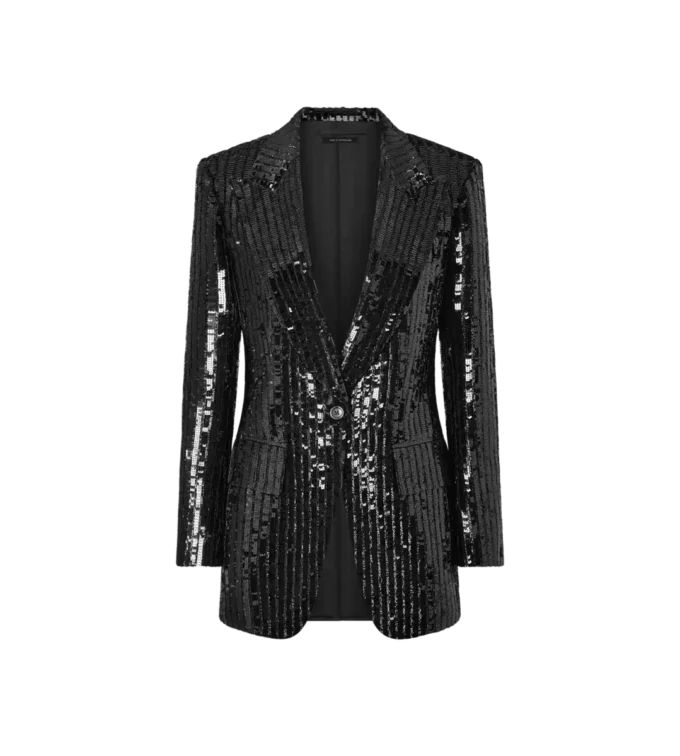 Veste Bianca à revers en pointe et boutonnage simple