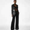 Veste Bianca à revers en pointe et boutonnage simple