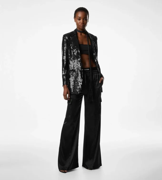 Veste Bianca à revers en pointe et boutonnage simple