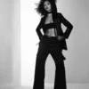 Veste Bianca à revers en pointe et boutonnage simple