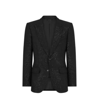 Veste bouclée légère à paillettes