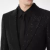 Veste bouclée légère à paillettes Veste bouclée légère à paillettes