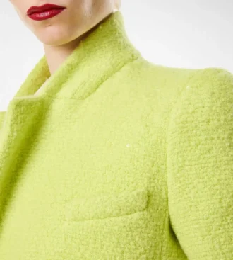 Veste cache-cœur en tweed mélangé laine, cachemire et soie à paillettes