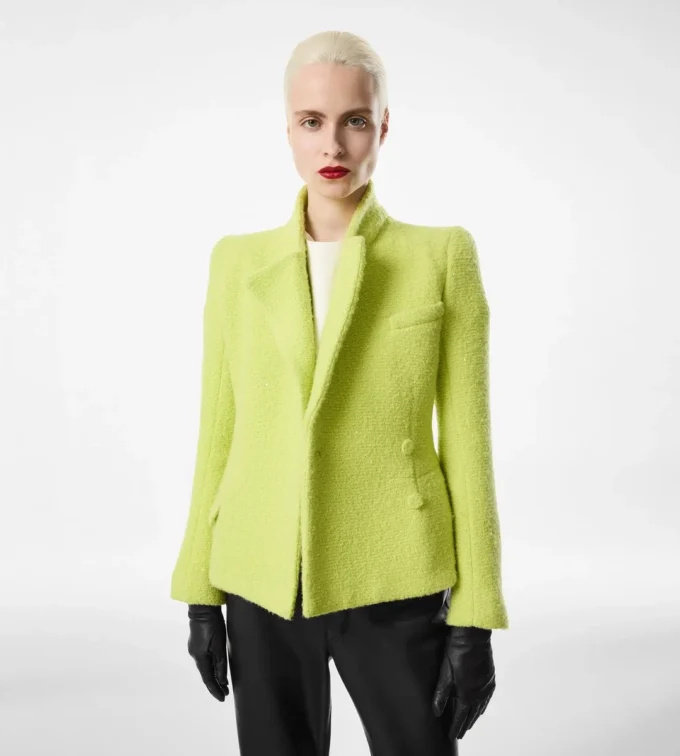 Veste cache-cœur en tweed mélangé laine, cachemire et soie à paillettes Veste cache-cœur en tweed mélangé laine, cachemire et soie à paillettes