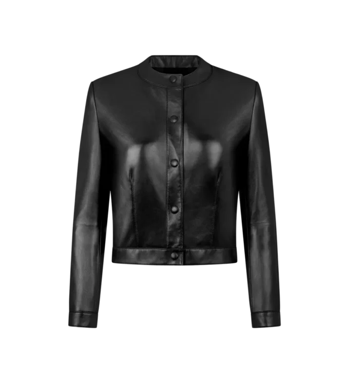 Veste cardigan en cuir nappa Veste cardigan en cuir nappa