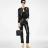 Veste cardigan en cuir nappa Veste cardigan en cuir nappa