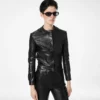 Veste cardigan en cuir nappa Veste cardigan en cuir nappa