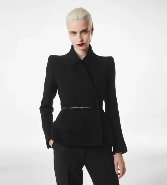 Veste compacte en bouclé stretch Veste compacte en bouclé stretch