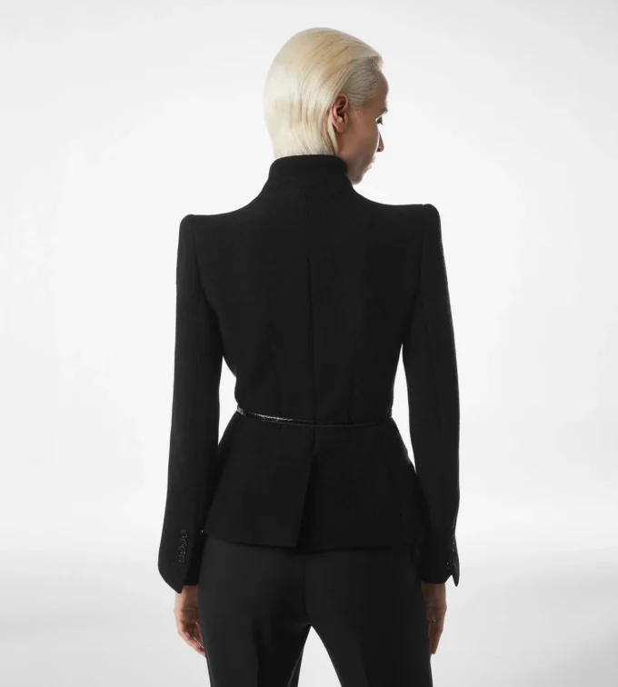 Veste compacte en bouclé stretch Veste compacte en bouclé stretch