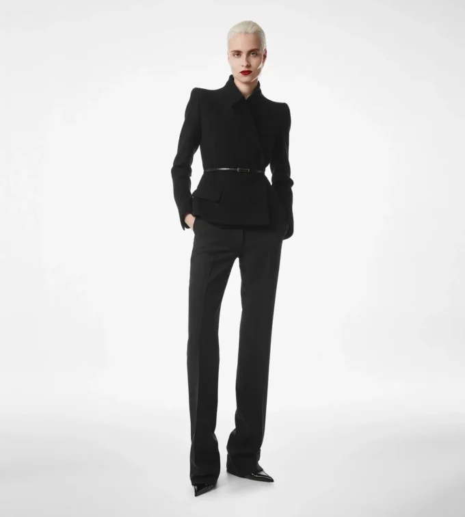 Veste compacte en bouclé stretch Veste compacte en bouclé stretch