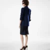 Veste croisée avec sous-col en cuir Veste croisée avec sous-col en cuir
